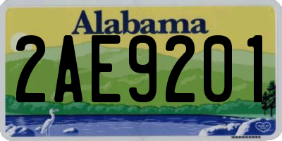 AL license plate 2AE9201