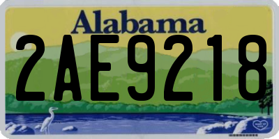 AL license plate 2AE9218