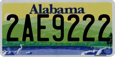 AL license plate 2AE9222