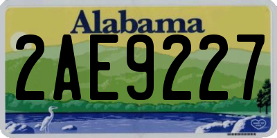 AL license plate 2AE9227