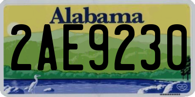 AL license plate 2AE9230