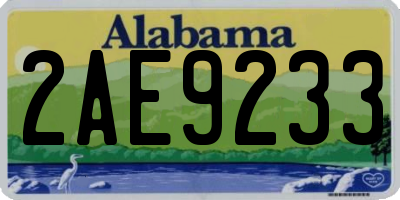 AL license plate 2AE9233