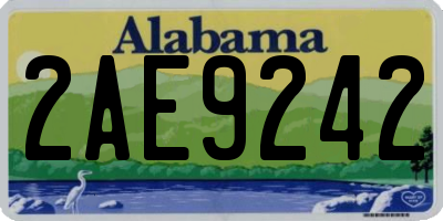 AL license plate 2AE9242