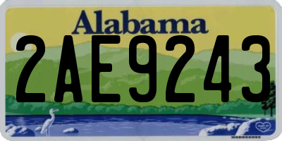 AL license plate 2AE9243