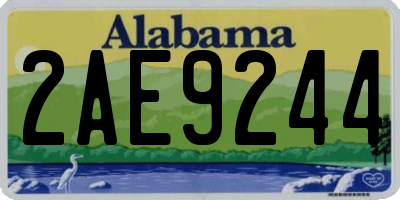 AL license plate 2AE9244