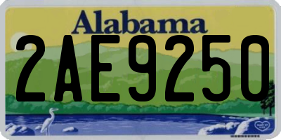 AL license plate 2AE9250