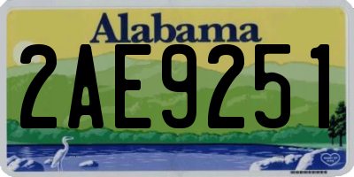 AL license plate 2AE9251