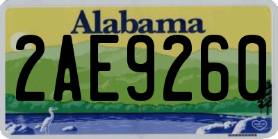 AL license plate 2AE9260
