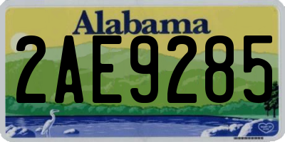 AL license plate 2AE9285