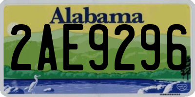 AL license plate 2AE9296
