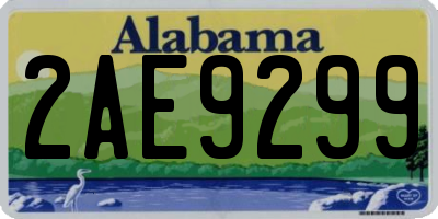 AL license plate 2AE9299