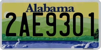 AL license plate 2AE9301