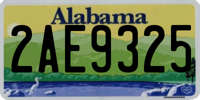 AL license plate 2AE9325