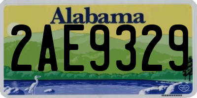 AL license plate 2AE9329