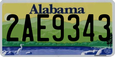 AL license plate 2AE9343