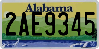 AL license plate 2AE9345