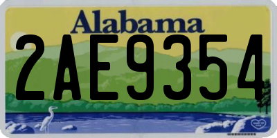 AL license plate 2AE9354
