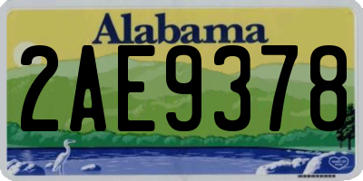 AL license plate 2AE9378