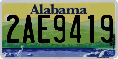 AL license plate 2AE9419