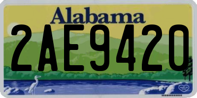 AL license plate 2AE9420