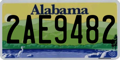 AL license plate 2AE9482