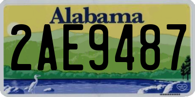 AL license plate 2AE9487