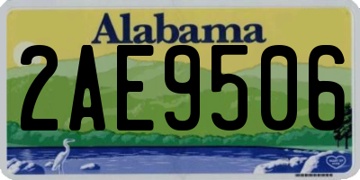 AL license plate 2AE9506