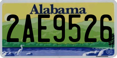 AL license plate 2AE9526