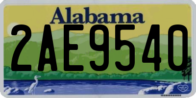 AL license plate 2AE9540