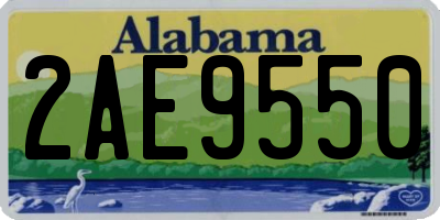 AL license plate 2AE9550