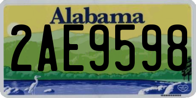 AL license plate 2AE9598