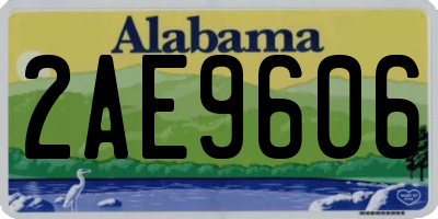 AL license plate 2AE9606