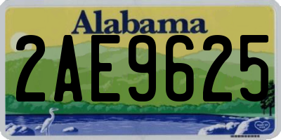 AL license plate 2AE9625