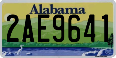 AL license plate 2AE9641