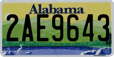 AL license plate 2AE9643
