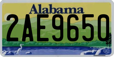 AL license plate 2AE9650