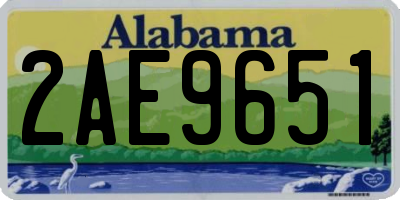 AL license plate 2AE9651