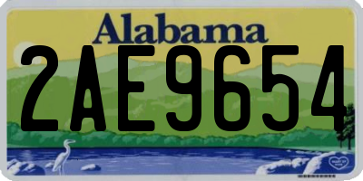 AL license plate 2AE9654