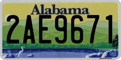 AL license plate 2AE9671