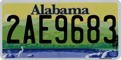 AL license plate 2AE9683