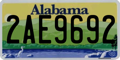 AL license plate 2AE9692