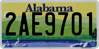 AL license plate 2AE9701