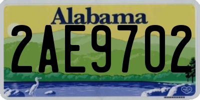 AL license plate 2AE9702