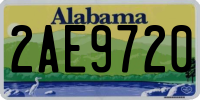 AL license plate 2AE9720