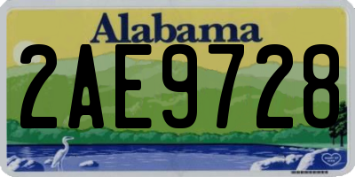 AL license plate 2AE9728