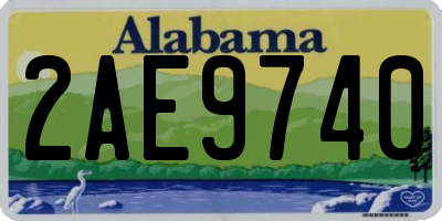 AL license plate 2AE9740