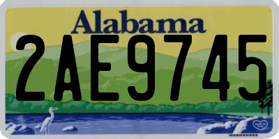 AL license plate 2AE9745