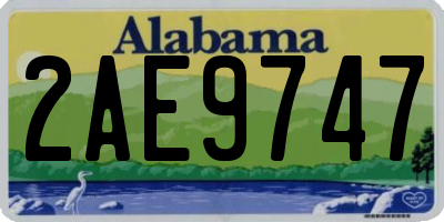 AL license plate 2AE9747