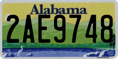AL license plate 2AE9748