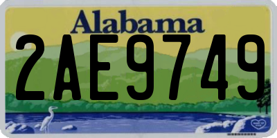 AL license plate 2AE9749